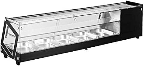 Omcan 44393 54-INCH SUSHI SHOWCASE WITH FLAT GLASS WITH 64 L CAPACITY