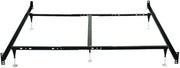 Furnifact Metal Bed Frame with Headboard and Footboard, Queen Metal Bed Frame Adjustable Eastern King Size, Black