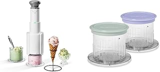 Cuisinart FastFreeze MAX 5‑in‑1 Ice Cream Maker Bundle – Freeze Wand with 2 Extra 1‑Pint Mixing Cups & Lids, Makes Ice Cream, Milkshakes, Slushies, Sorbet & Mix‑Ins
