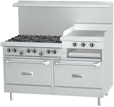 Garland - U60-6R24RR - 60 in 6-Burner U-Series Gas Range w/ 2 Ovens and 24 in Raised Griddle