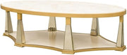 Michael Amini Scotts Square Oval Cocktail Table - Light Champagne