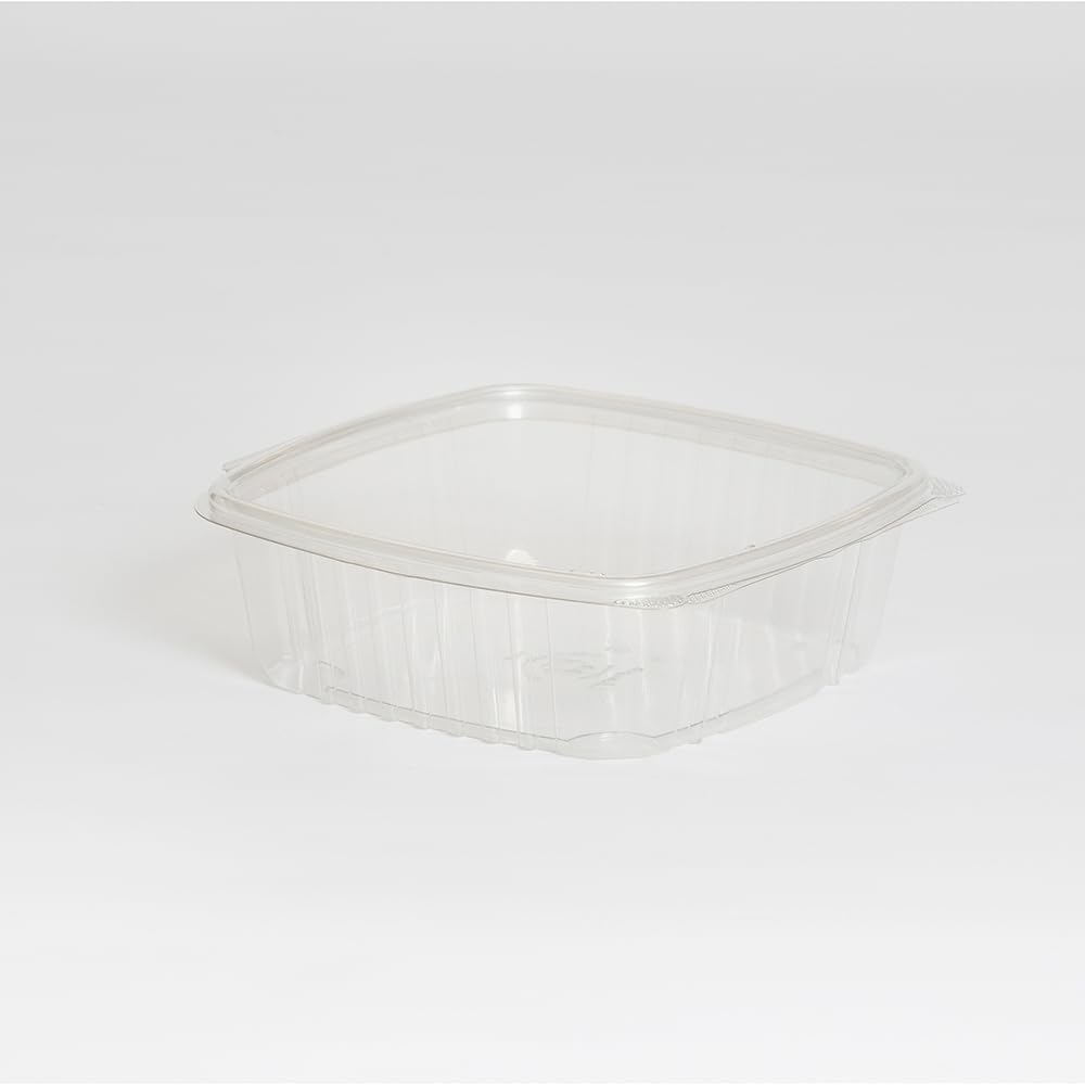 48 oz. (3/4 Gallon-Size) RPET Clear Plastic Hinged Lid Deli Meal Prep Fruit Salad Display Food Storage Containers | 200/Case by KODA CUP – 48 oz, 48.0 ounces, Model RPTHLD48