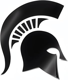 Michigan State University Matte Black Spartan Helmet Sparty Head Weatherproof Vinyl Sticker Car Decal from Nudge Printing