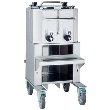 Luxus 18 Gallon Thermal Dispenser With Cart Lbd by Fetco – 18.0 gallons, Stainless Steel, Model D021