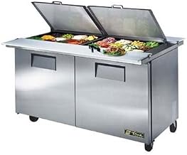 True TSSU-60-24M-B-DS-ST-ADA Solid Door Dual Sided Sandwich/Salad Unit
