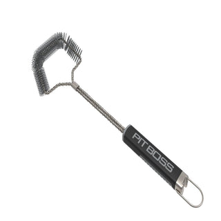 Stainless Steel BBQ Cleaning Brush by PIT BOSS – Stainless Steel, Black, Model 41360