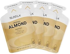 Pouches 4-Pack - Original Almond - Creamy Plant-Based Milk in Seconds - Easy-to-Use with Numilk Nut Milk Maker Machine - Dairy Free - One Pouch Makes 32oz