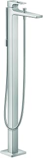 hansgrohe Modern Metropol 1-Handle 5-inch Wide Wall-Mounted Freestanding Bathtub Faucet with Handshower in Chrome, , 74532001
