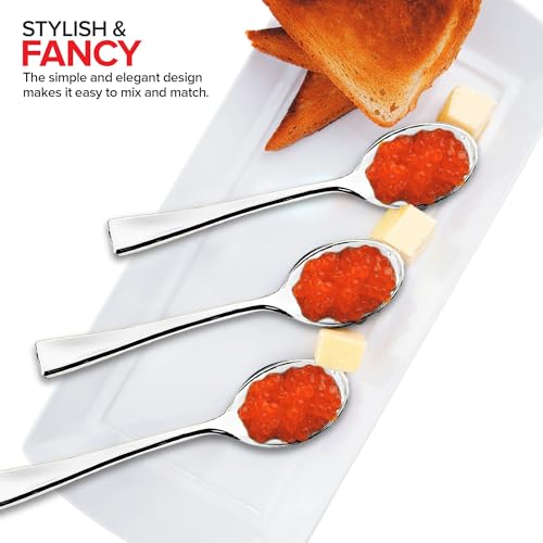 Stock Your Home Mini Spoon / Silver / 1 Dessert Spoons