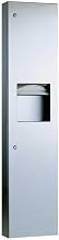 Bobrick B-38032 TrimLineSeries Semi-Recessed Paper Towel Dispenser/Waste Receptacle - 6.3 gal
