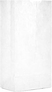 AJM Packaging Bleached Grocery Bag - 500 per case.