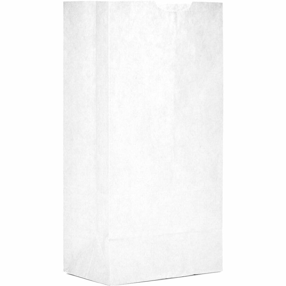 Bleached Grocery Bag - 500 per case. by AJM Packaging – 5" x 3.10", Paper, White, Pack of 500, Model FBA_WB04NP5C