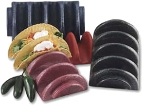 H.S. Inc HS1022-BB Taco Server, 9-1/4" x 5" x 2-3/4", 4 Shell Capacity, Polyethylene, Blueberry Color, Microwaveable and Dishwasher Safe, Ideal for Bars and Restaurants, 12 Pack