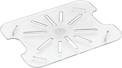 HUBERT Half-Size Clear Polycarbonate Drain Shelf for Cold Food Pan - 12 4/5" L x 10 3/7" W