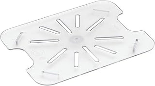 HUBERT Half-Size Clear Polycarbonate Drain Shelf for Cold Food Pan - 12 4/5" L x 10 3/7" W