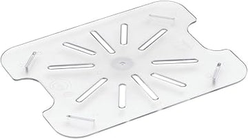 HUBERT Half-Size Clear Polycarbonate Drain Shelf for Cold Food Pan - 12 4/5" L x 10 3/7" W