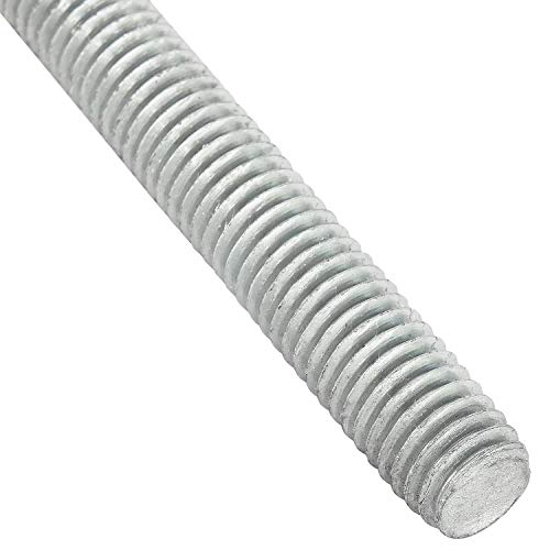Threaded Rod - Zinc Plated Carbon Steel by Global Industrial – 3/8-16, Carbon Steel, Silver, Pack of 6, Model 713128