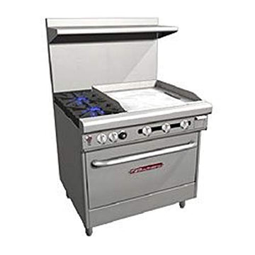 Southbend H4361D-1TR 36" Ultimate Restaurant Gas/Electric Range w/(2) Standard Burners by South Bend – 36 inches, Stainless Steel, Stainless-Steel, Model H4361D-2TR