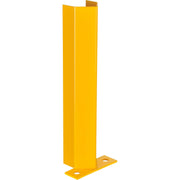 Pallet Rack Frame Guard with Pre-Drilled Base by Global Industrial – 4"L x 3.13"W x 18"H, 9-Gauge Steel, Yellow, Model 798618