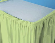 Creative Converting 743130 Pistachio Plastic Tableskirt 14' Solid (6pks Case)