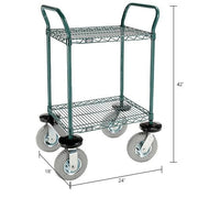 Utility Cart by Nexel – Steel, Green Epoxy, Model 1824N2G