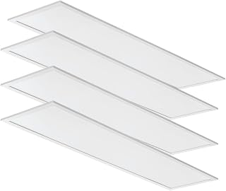 Lithonia Lighting CPX 1x4 LED Flat Panel Light, 1 Ft. x 4 Ft. LED Light Panel, Ceiling Lighting Fixture, 2500/3200/4000 Adjustable Lumens, 3500K/4000K/5000K Switchable CCT, Smooth Satin Lens (4-Pack)