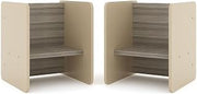 Tot Mate 15" Contemporary Wood Composite Activity Cube in Gray (Set of 2)