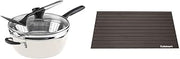 Cuisinart Preferred Pan 4‑Piece Stainless Steel Cookware Set, Crème de la Creme + Rapid Thaw Defrosting Tray Bundle
