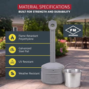 Justrite Grey / 1 Gallon / Smokers Cease Smoking Receptacles