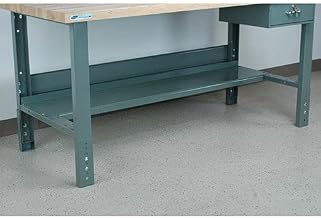 4-5HS Steel Half Depth Bottom Shelf for 60" Benches, Blue, 52" Length, 24" Width