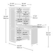 Sauder Timber Oak / Armoire / L: 35.12" x W: 21.81" x H: 61.58" Sewing Cabinets