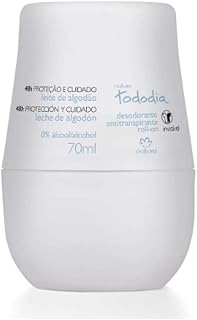 Linha Todo Dia (Leite de Algodao) - Desodorante Antitranspirante Feminino Roll-On 70 Ml - (Natura - Every Day (Cotton Milk) Collection - Roll-On Antiperspirant Deodorant For Women 2.36 Fl Oz)