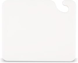 San Jamar Cut-N-Carry Cutting Board With Molded-In Ruler, Plastic Chopping Board for Kitchen, 12" x 18", 6 Count, White
