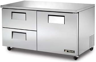 True TUC-60D-2 Series Solid Drawered Two Section Undercounter Refrigerator