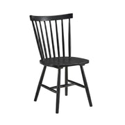 Wooden Windsor Dining Side Chair Set of by Furnifact – Wood, Black, Pack of 2