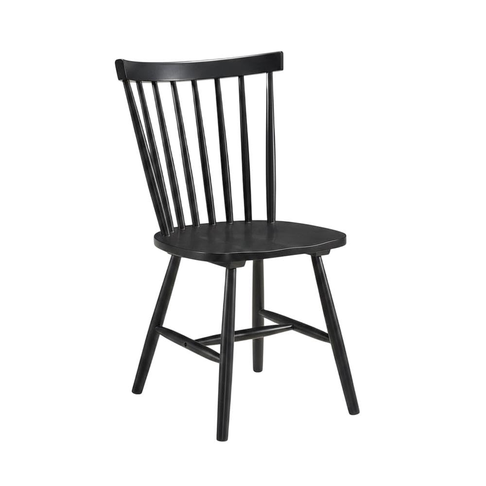 Wooden Windsor Dining Side Chair Set of by Furnifact – Wood, Black, Pack of 2