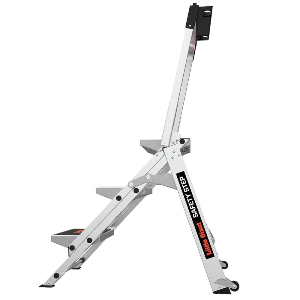 Utility Step Stool by Little Giant – 44"L x 22"W x 5.5"H, Aluminum, Black/Gray, Model 10310BA
