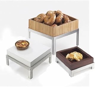 Cal-Mil 1481-10-60 Square Change-Up Riser, 10" W x 10" D x .75" H, Bamboo