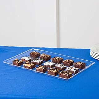 Cal-Mil 335-12-12 Tray, 1" Height, 12" Width, 18" Length, Clear (Pack of 4)