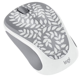 Compact Wireless Mouse by Logitech – Floral Gray, Model 910-007585