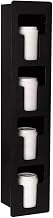 Dispense-Rite FMVL-4 Four Section Built-in Vertical Lid Organizer, 6 oz. to 44 oz. Lids, Black Polystyrene, 33-3/4" H x 7" W x 5-1/2" D