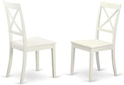 Furnifact Solid Wood Dining Chairs with X-Back, Farmhouse Cross Back Kitchen Chairs for Dining Table Set of 2