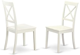 Furnifact Solid Wood Dining Chairs with X-Back, Farmhouse Cross Back Kitchen Chairs for Dining Table Set of 2