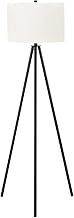 Monarch Specialties I 9735 LightingFloor Lamp, Black Metal, Ivory/Cream Shade, Contemporary