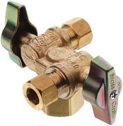 BrassCraft 5/8" OD Compression x 3/8" OD Compression x 3/8" OD Compression Angle Supply Stop Lead Free (Rough Brass)