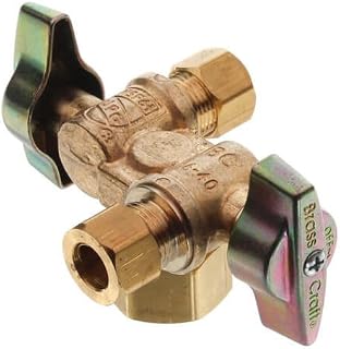BrassCraft 5/8" OD Compression x 3/8" OD Compression x 3/8" OD Compression Angle Supply Stop Lead Free (Rough Brass)