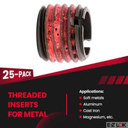 E-Z LOK 49/64" / 5 / Red Thread Locking Inserts