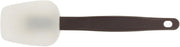 HUBERT Hi-Temp Spoon Spatula White Silicone with Brown Fiberglass Infused Handle - 10 1/2"L x 2 1/2"W