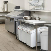 Rubbermaid Commercial Products 600 Cup / White, Clear / Bin Kitchen Trash Cans