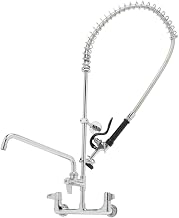 T&S Brass 5PR-8W12 Pre-Rinse Wall Mount Base with 8-Inch Centers, 6-Inch Wall Bracket and 12-Inch Add-On Faucet, gray